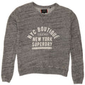 Superdry Mujer Sudadera Gráfica Jumper UK 10 Small Gris Moteado