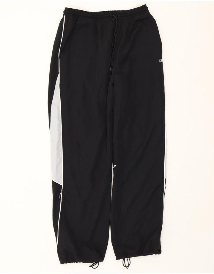 REEBOK Hombre Pantalones de Chándal Joggers Small Negro Colorblock Poliéster