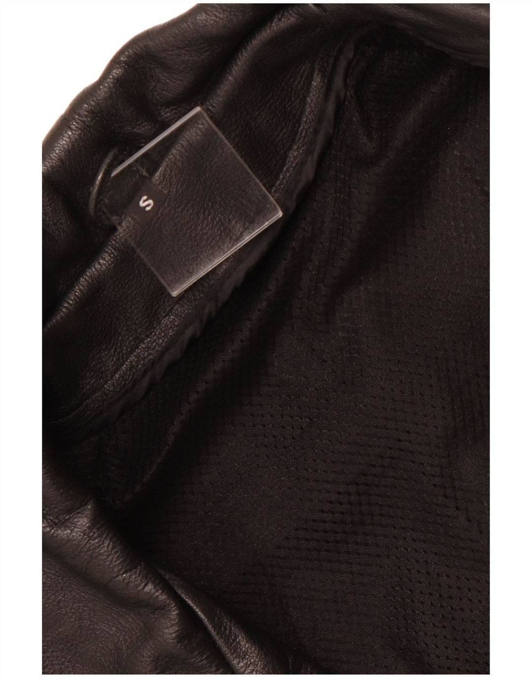 VINTAGE Chaqueta biker de cuero para hombre Reino Unido 36 Pequeño Negro