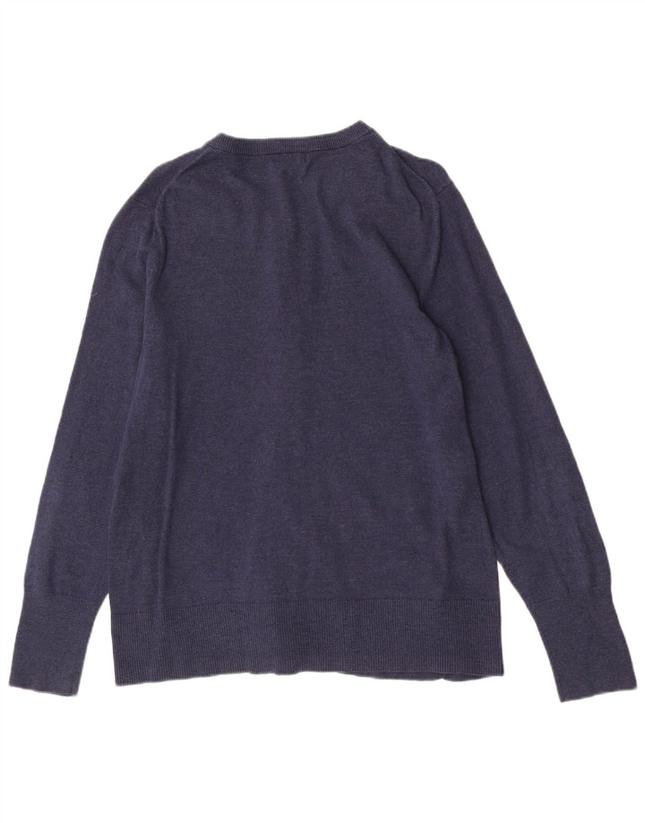 Eddie Bauer Suéter tipo cárdigan de ajuste regular para mujer UK 44 Grande Azul marino