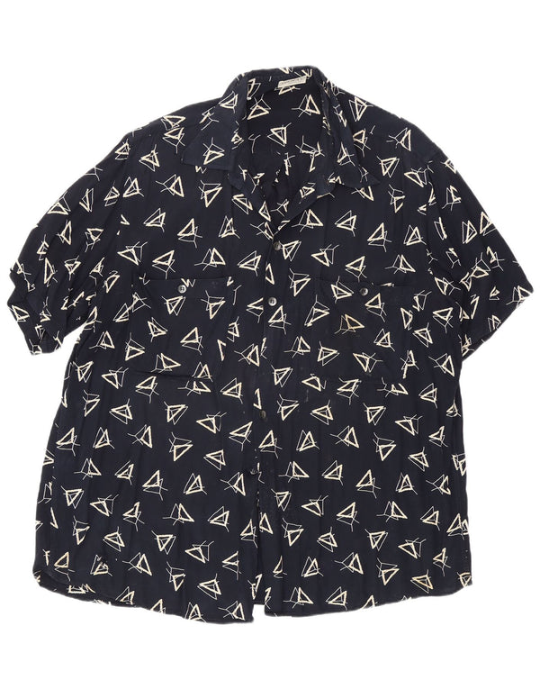 Tilmas Camisa Manga Corta Hombre XL Azul Marino Geométrico