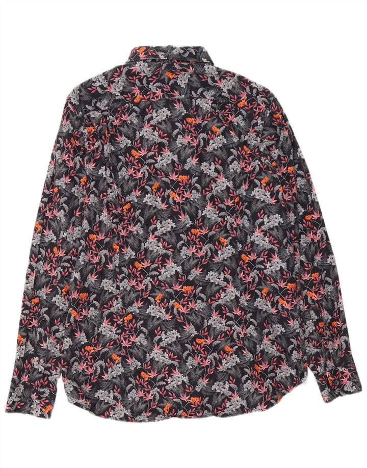 Ted Baker Camisa para hombre Talla 4 Grande Algodón floral multicolor