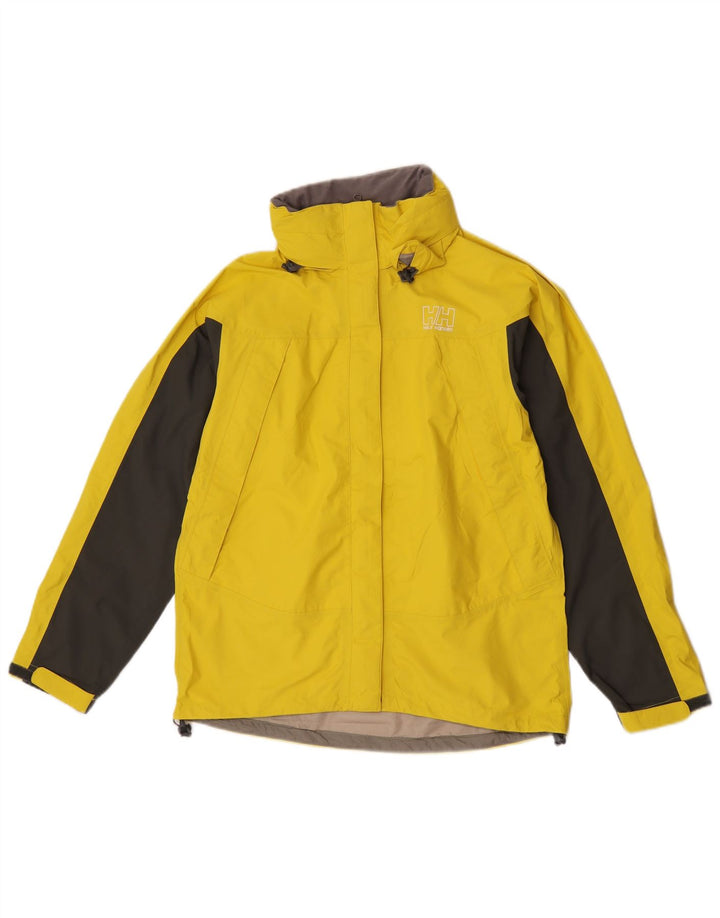 Helly Hansen Chaqueta impermeable con capucha para mujer UK 46 Large Yellow Colourblock