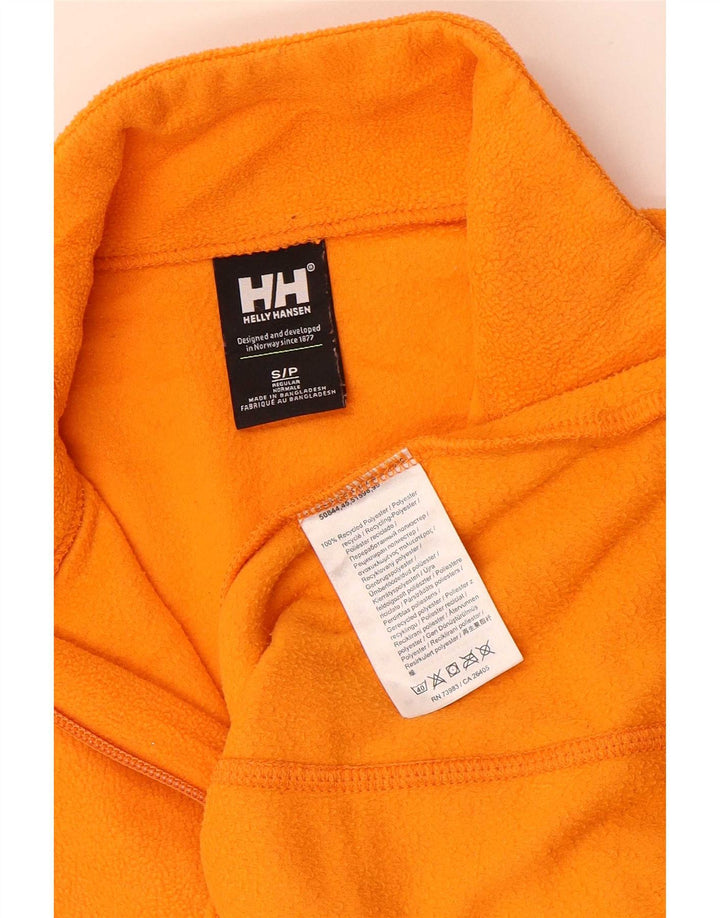 Helly Hansen - Jersey de forro polar con cuello y cremallera para hombre, talla pequeña, poliéster naranja
