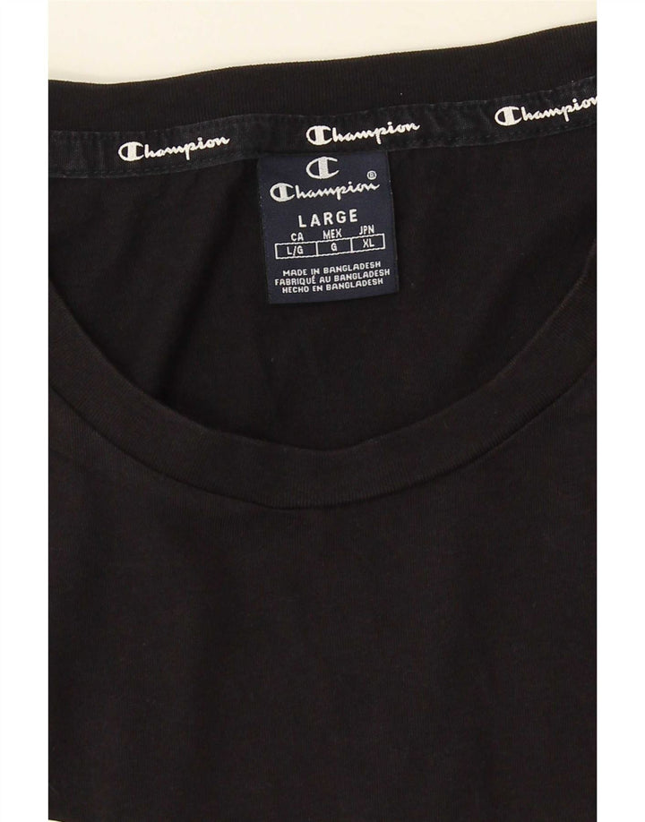 Champion Camiseta Sin Mangas Con Gráfico Para Hombre Grande Negro