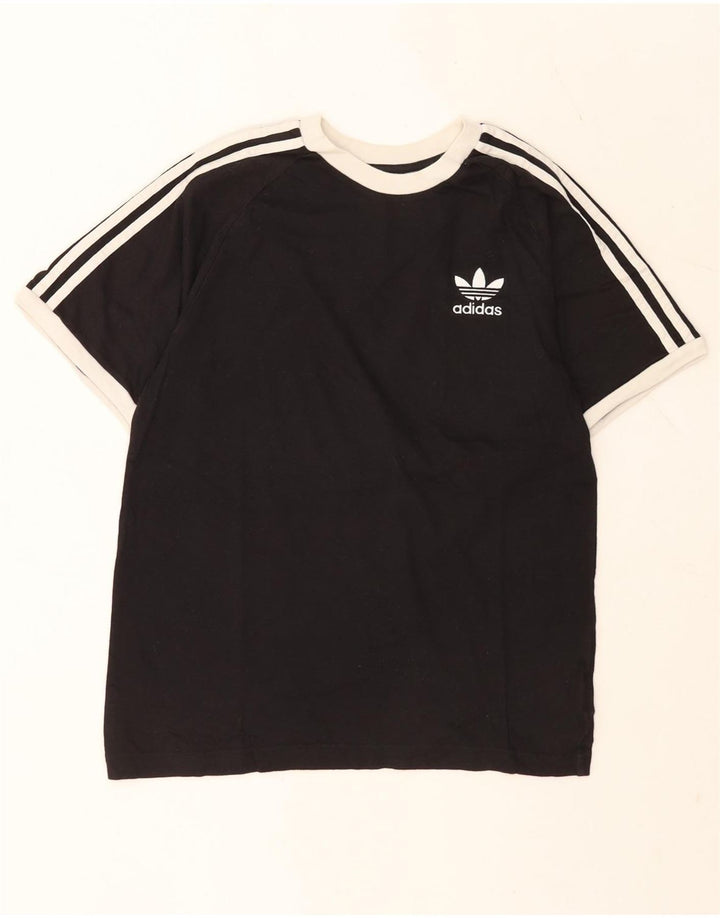 Adidas - Camiseta para hombre, talla pequeña, algodón negro