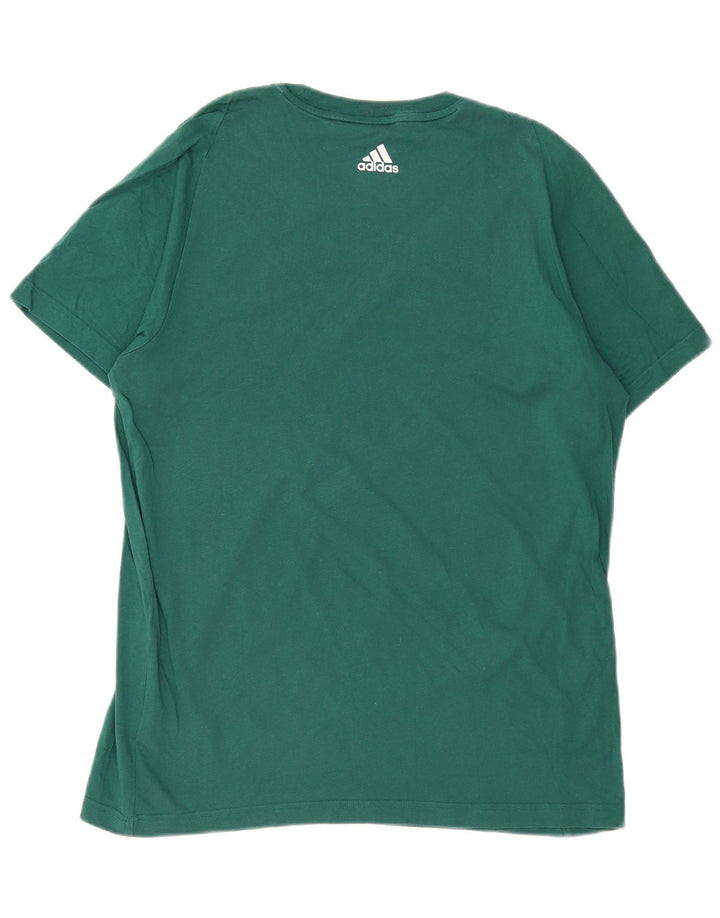ADIDAS Camiseta gráfica para hombre Top grande de algodón verde