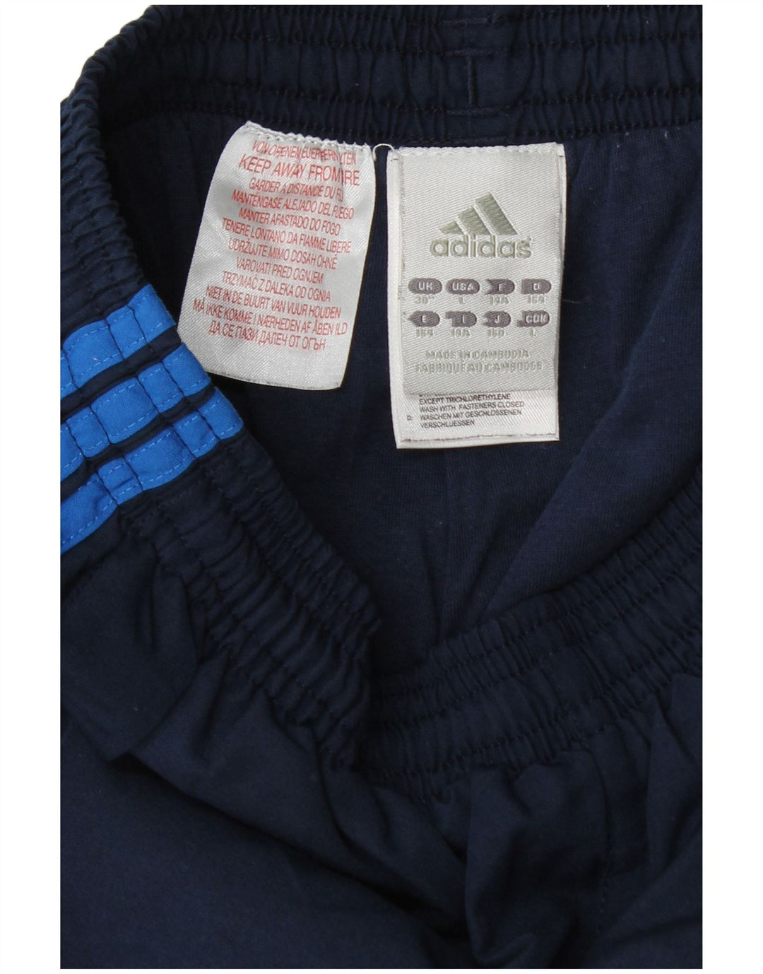 Adidas Pantalones de chándal para niño 13-14 años Azul Marino Colorblock Poliéster
