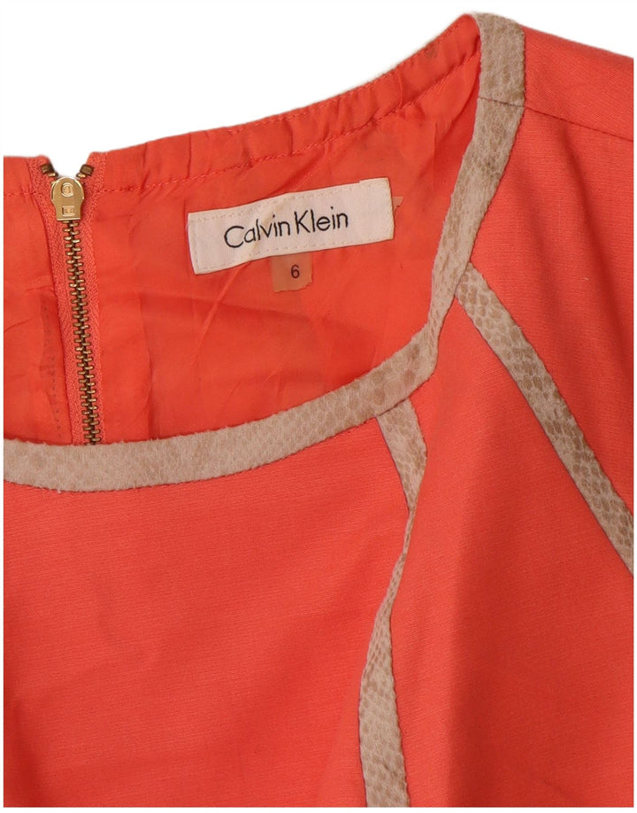 Calvin Klein vestido sin mangas para mujer US 6 mediano naranja