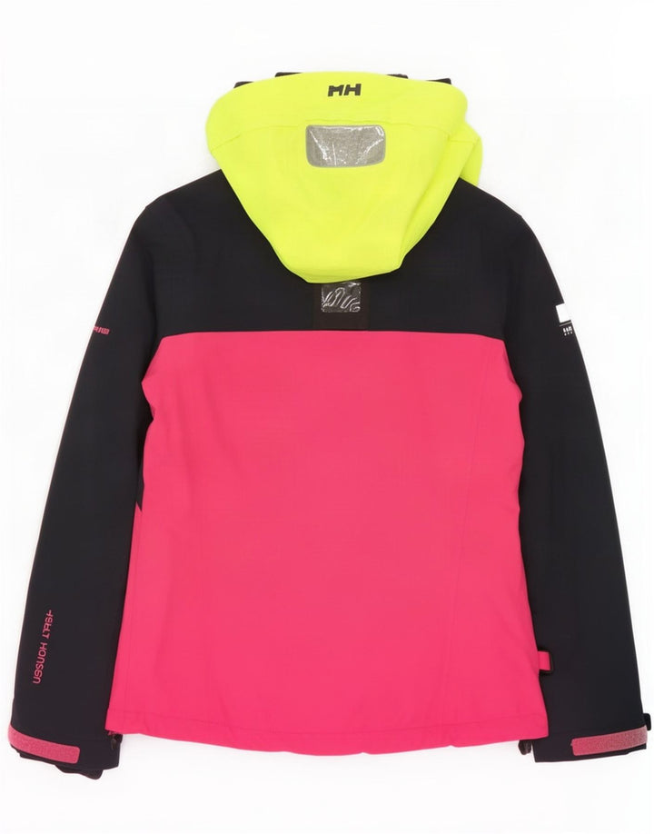 Helly Hansen Chaqueta de esquí con capucha para mujer UK 10 Small Azul marino Colorblock