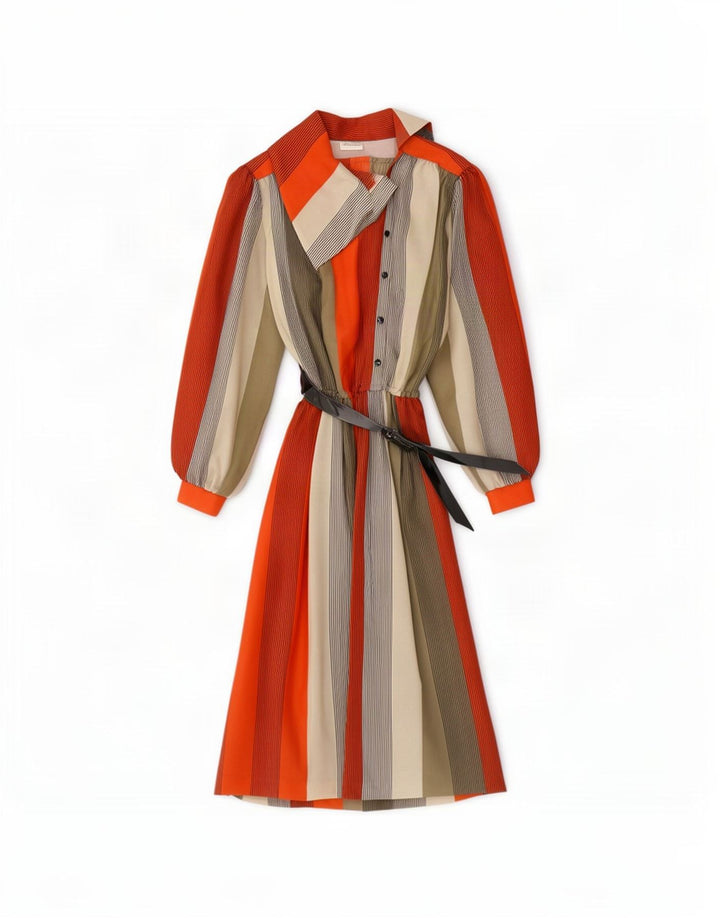 Rawe Rheda Vestido largo de manga larga para mujer EU 36 Pequeño multicolor a rayas