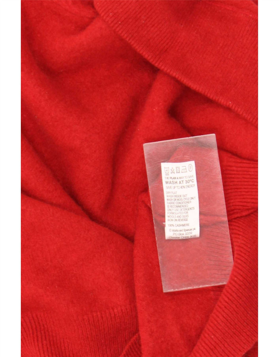 Marks & Spencer Suéter Corto con Cuello de Tortuga para Mujer UK 46 Grande Rojo