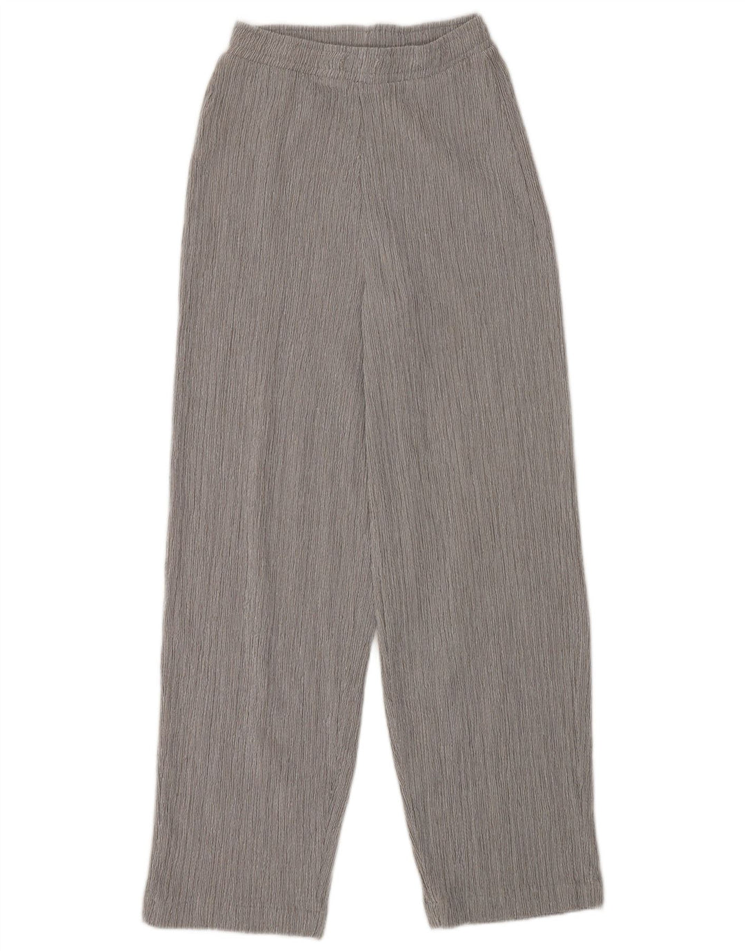 Zara Mujer Pantalones Casuales De Corte Suelto Pequeño W26 L29 Poliéster Gris