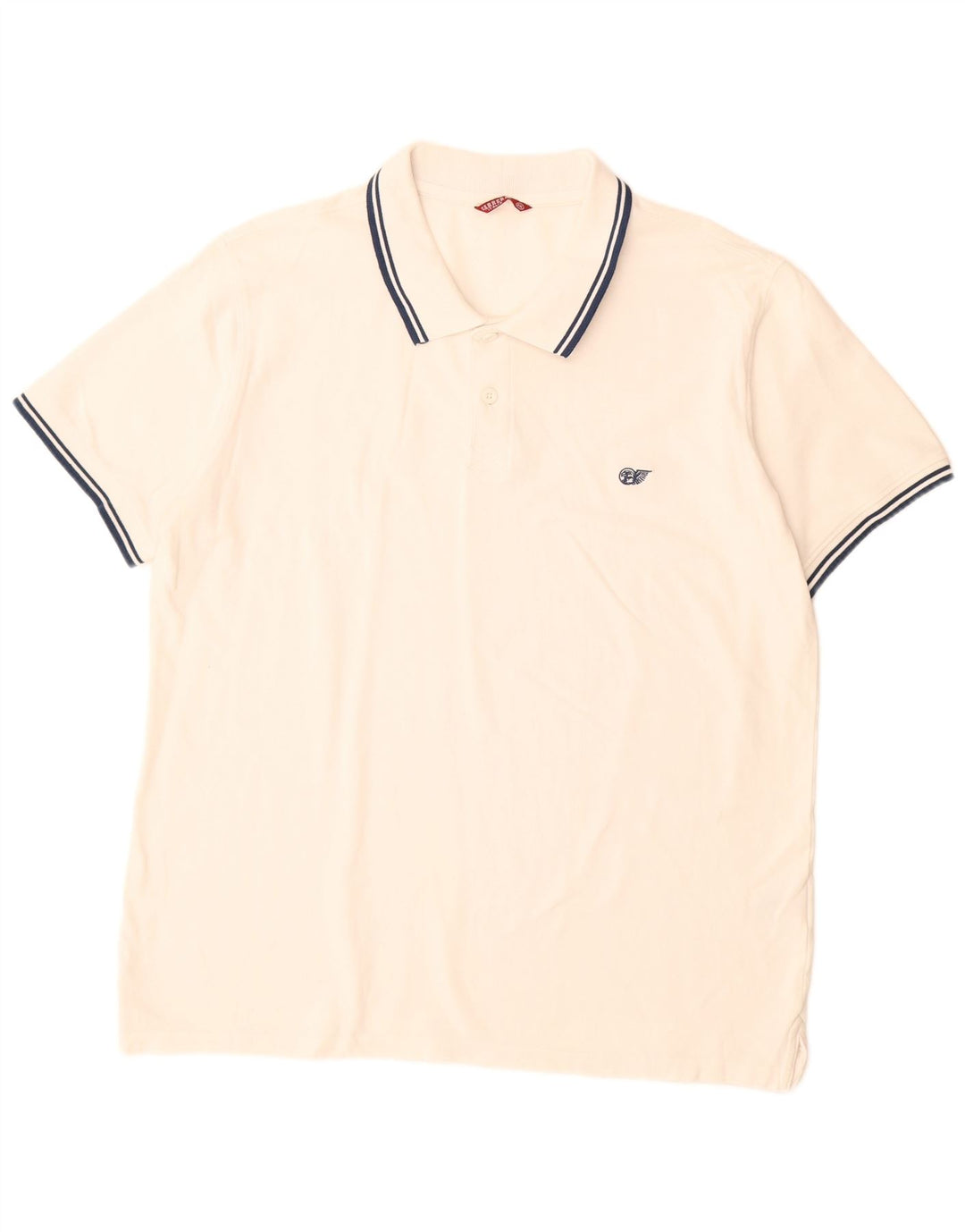 Polo Carrera Hombre 2XL Algodón Blanco