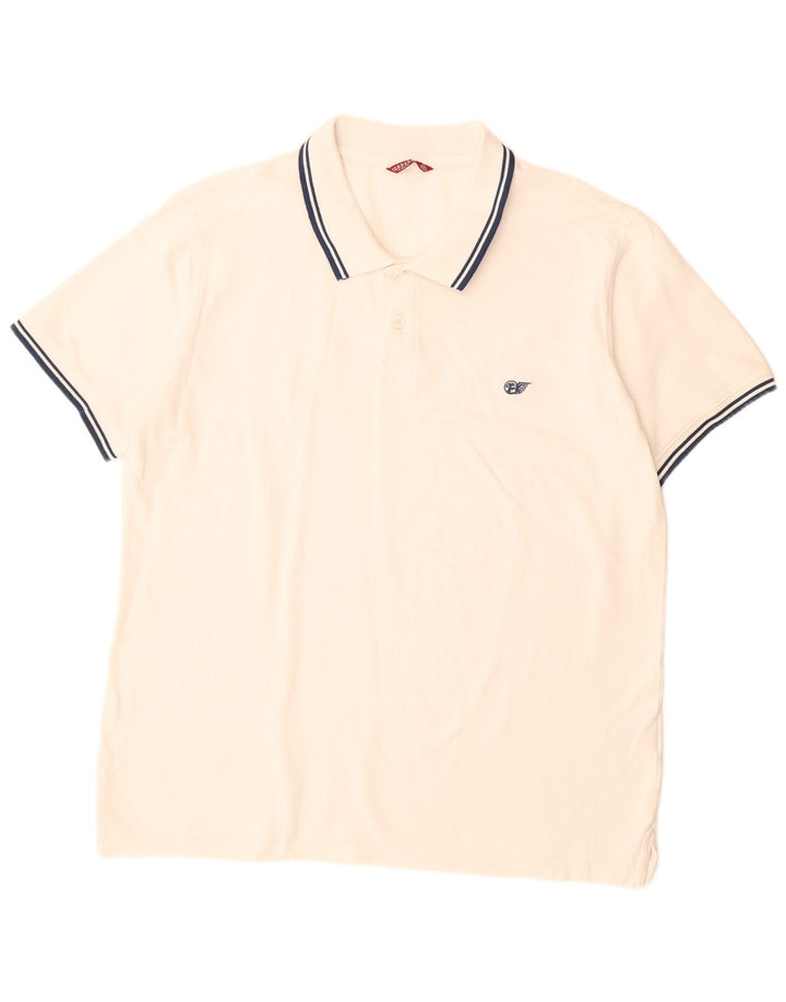 Polo Carrera Hombre 2XL Algodón Blanco