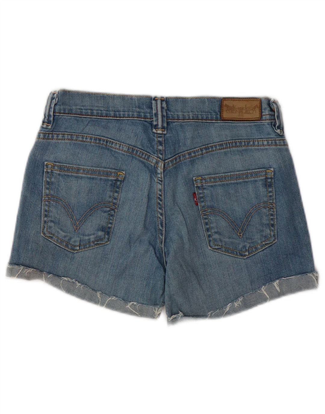 LEVI'S Shorts Vaqueros Mujer W28 Algodón Azul Medio