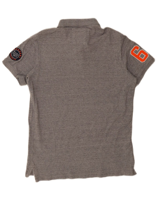 Superdry Polo gráfico para hombre 2XL Algodón gris