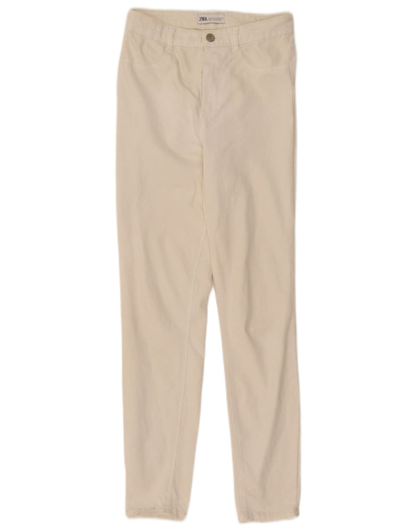 Zara Vaqueros Pitillo Mujer EU 24 2XS W24 L29 Algodón Blanco
