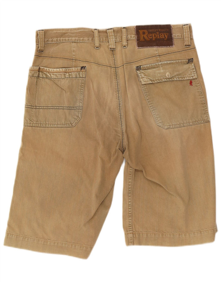 Bermudas Replay para hombre W34 Algodón beige grande