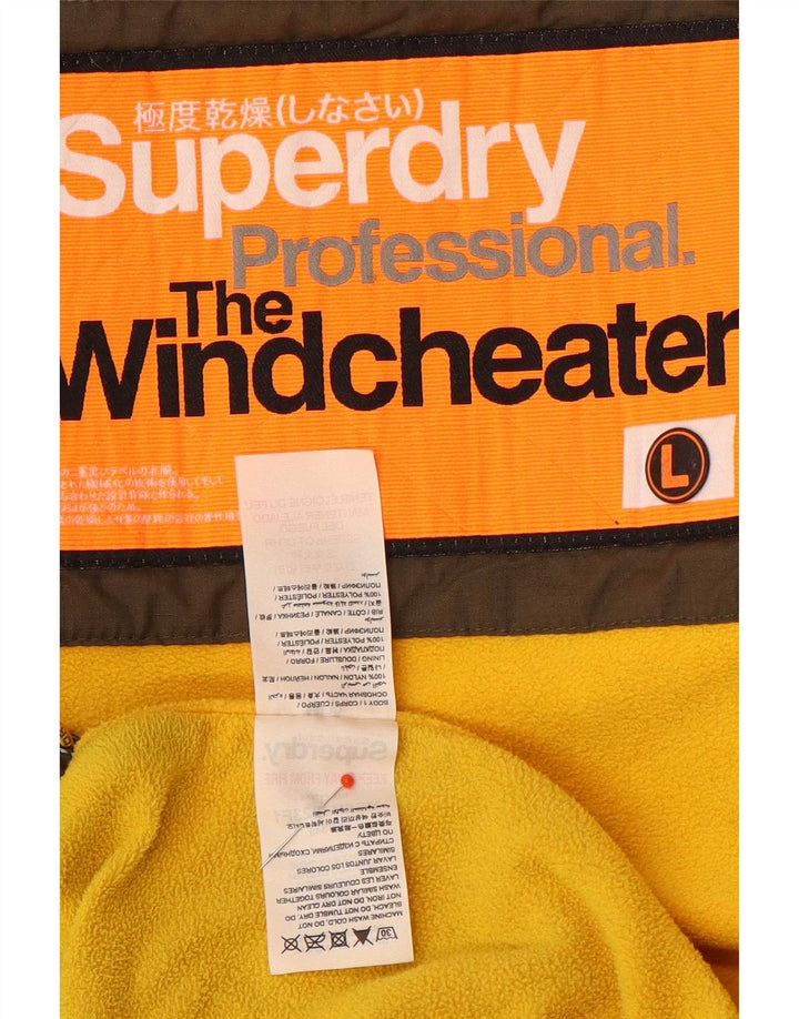 Superdry Chaqueta Cortavientos Gráfica para Mujer UK 46 Large Marrón