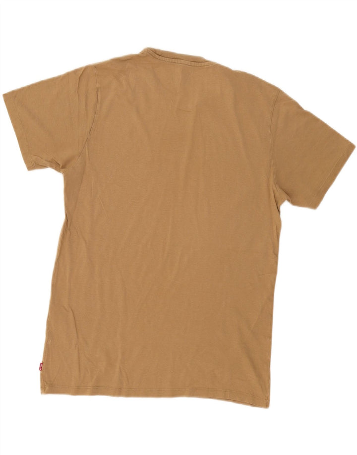 Levi's Hombre Camiseta Gráfica Top Algodón Beige Medio