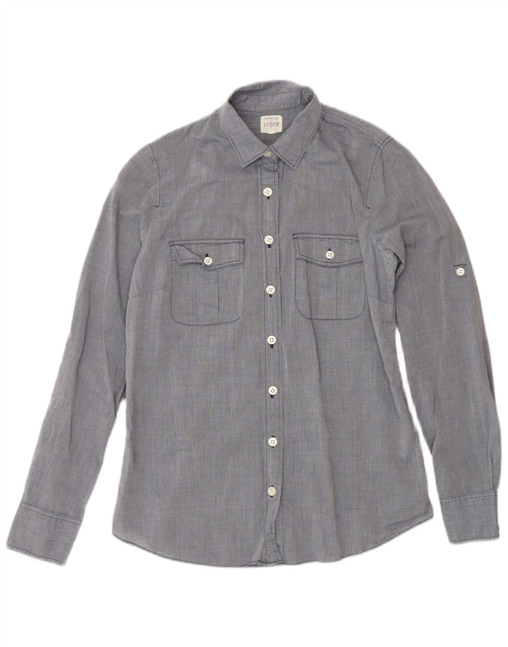 J. Crew Camisa extragrande para mujer UK 6 XS Algodón gris