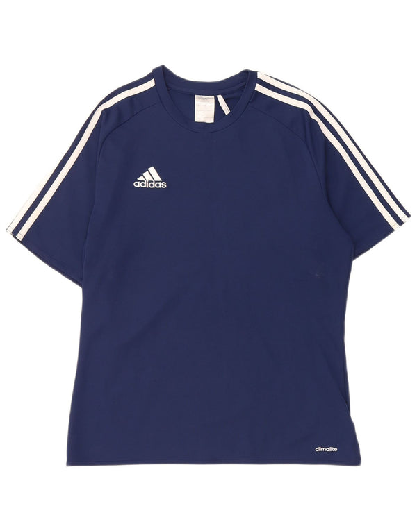 Adidas Mens Climalite Camiseta Top Pequeño Azul Marino Poliéster