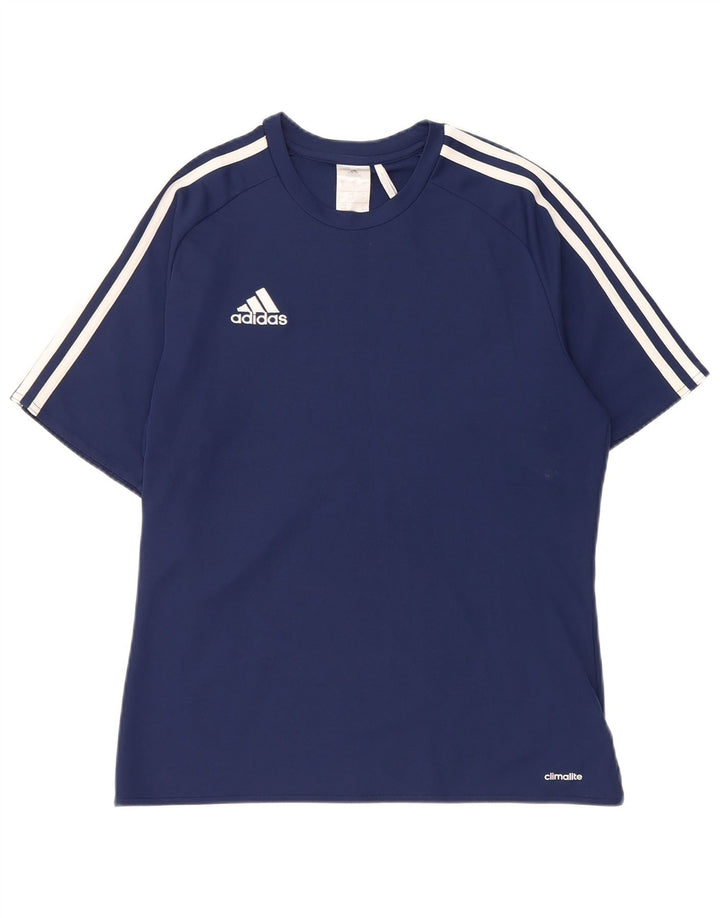 Adidas Mens Climalite Camiseta Top Pequeño Azul Marino Poliéster