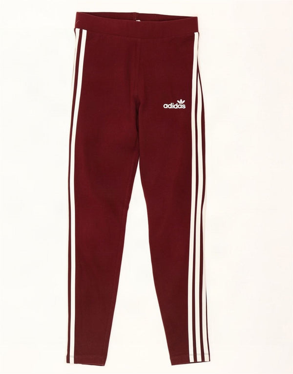 Leggings Adidas para mujer UK 10 Small Borgoña Algodón