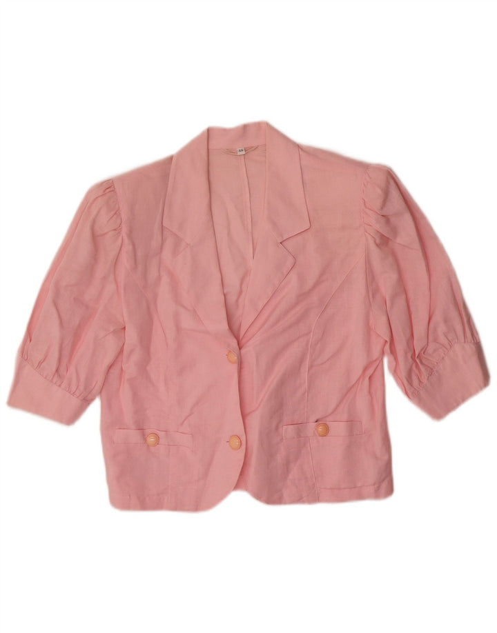Incom Chaqueta Blazer de Manga Corta con 2 Botones para Mujer IT 44 Rosa Mediano