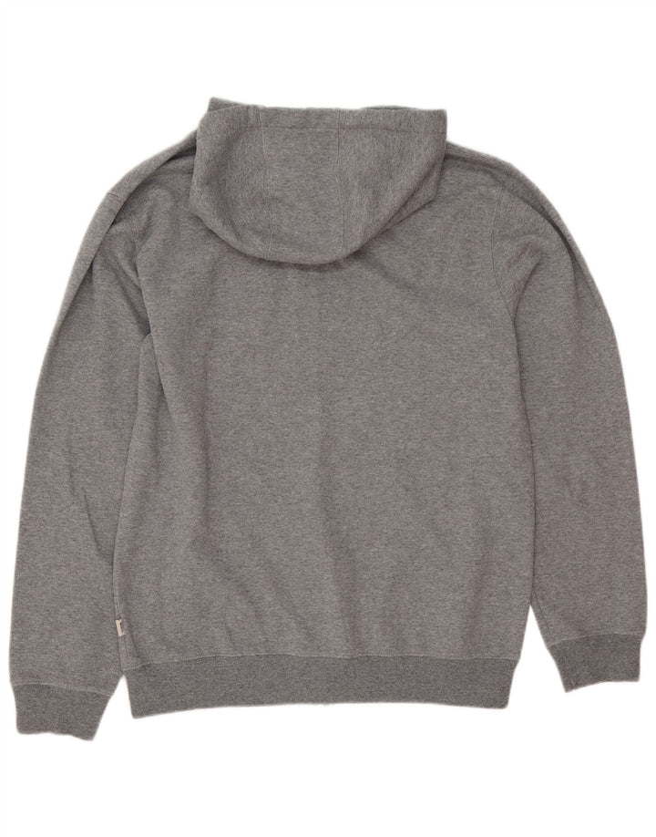 Vans - Sudadera con capucha y cremallera para hombre, poliéster gris grande