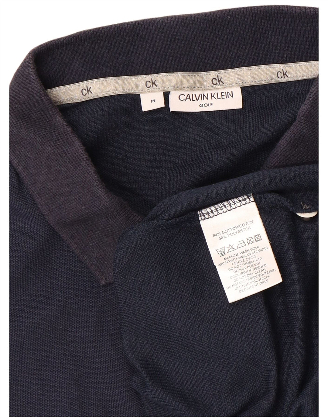 CALVIN KLEIN Polo para hombre de algodón azul marino mediano