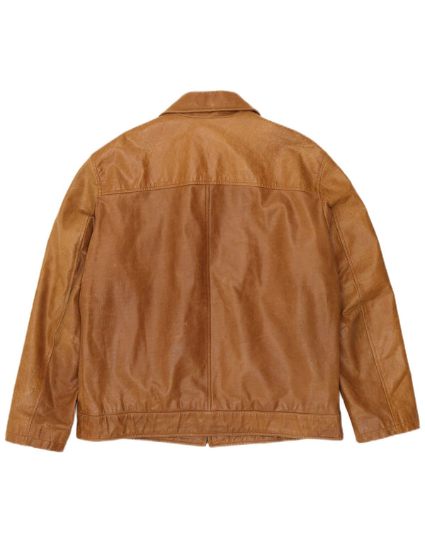 Mays & Rose Chaqueta de cuero para hombre UK 42 XL Beige