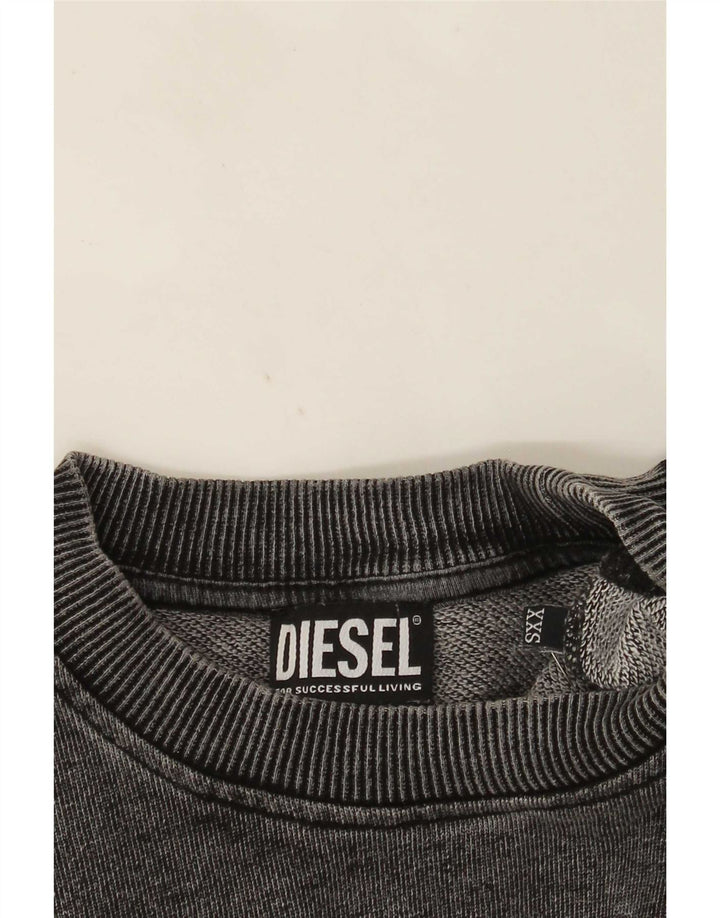 Diesel Hombre Sudadera Gráfica Jumper 2XS Gris