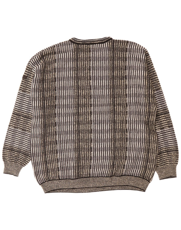 Bueckle Jersey de cuello redondo para hombre IT 56 2XL Poliacrílico a rayas grises