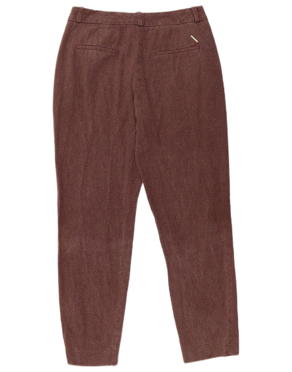 Massimo Dutti Pantalón Chino Slim Mujer EU 36 XS W26 L27 Algodón Burdeos