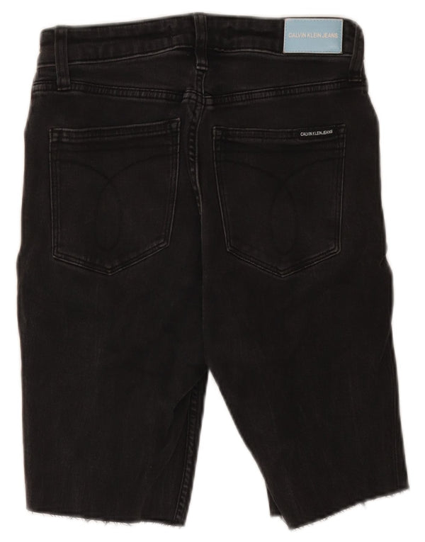 Calvin Klein Pantalones cortos de mezclilla para hombre W27 XS Algodón negro