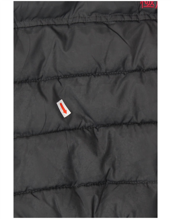 SUPERDRY Chaleco acolchado con capucha para mujer UK 44 Poliéster gris medio