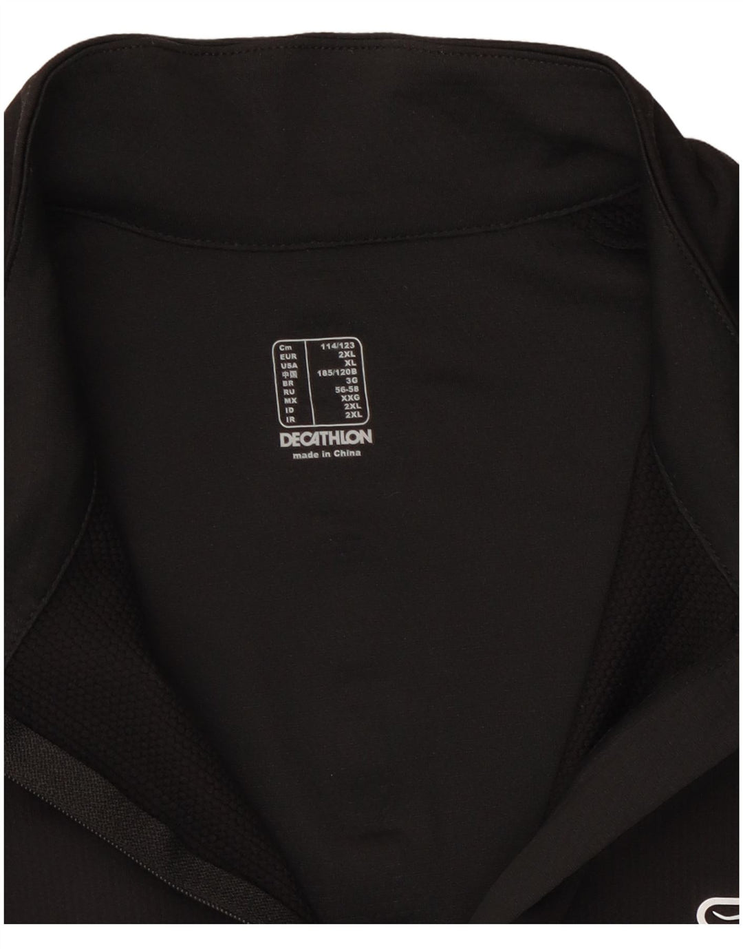 Decathlon Hombre Camiseta De Chándal Con Cremallera Y Cuello XL Negro Colorblock