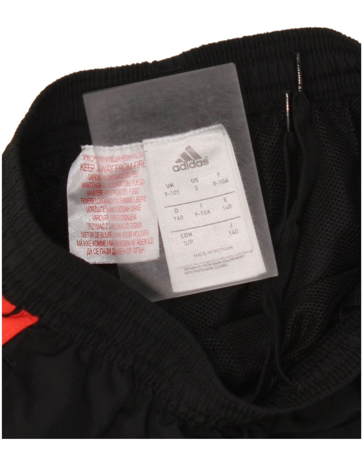 ADIDAS Boys Munster Rugby Chándal Pantalones Joggers 9-10 años Negro