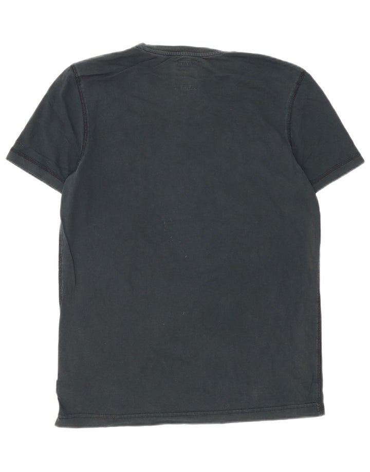 G-Star Hombre Camiseta Gráfica Top Mediano Algodón Negro