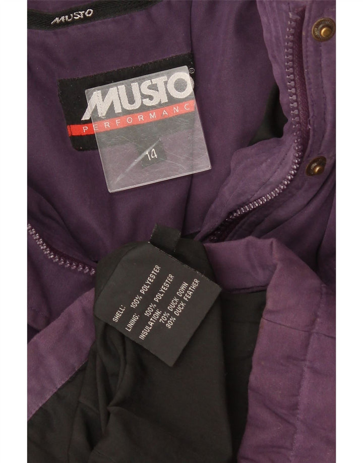 Musto Abrigo acolchado para mujer UK 44 Poliéster morado medio