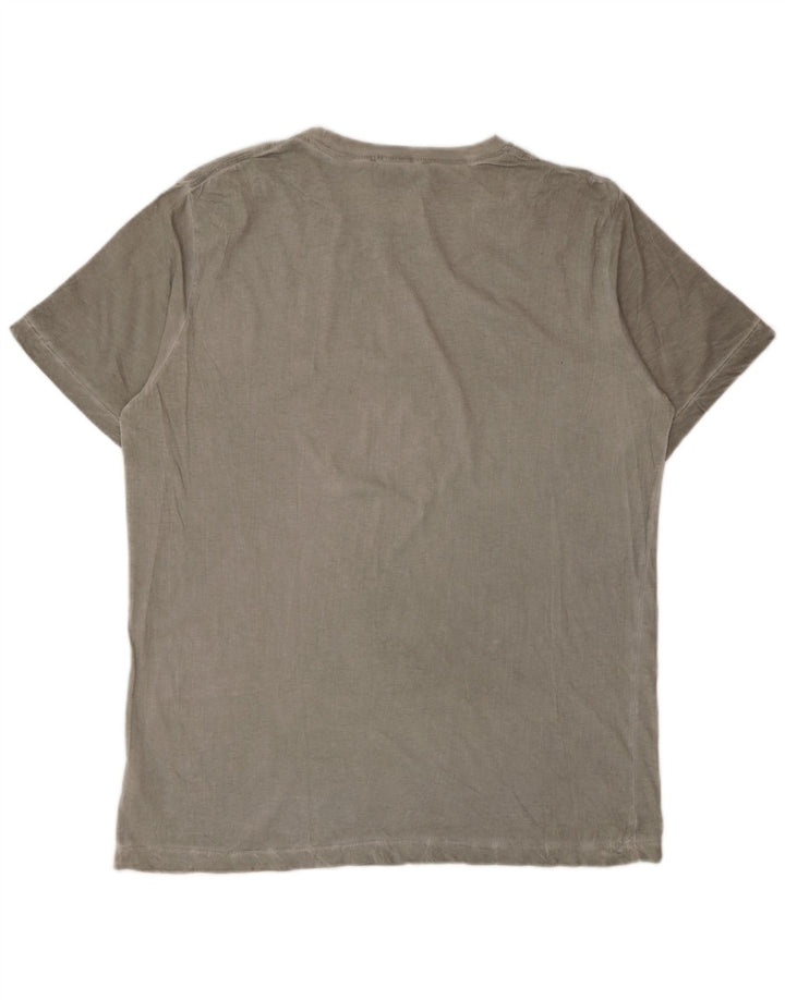 Diesel Hombre Camiseta Top Grande Gris Algodón