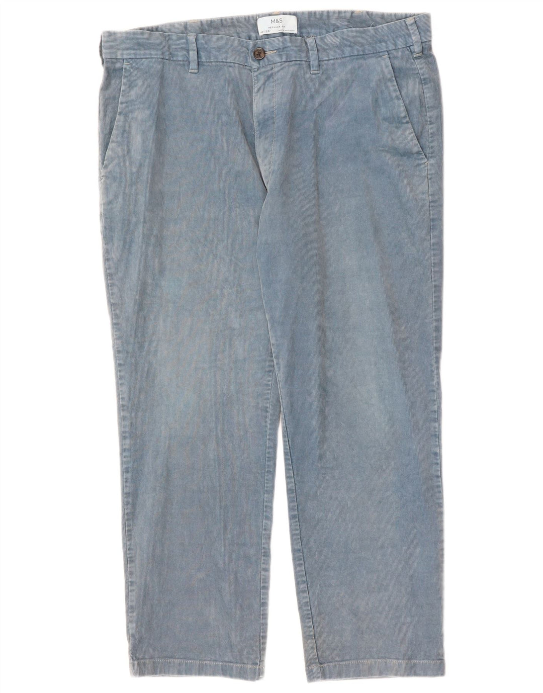 MARKS & SPENCER Pantalones rectos de pana para hombre W40 L29 Azul