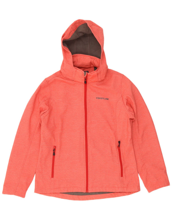 Chaqueta cortavientos con capucha para mujer Coast EU 42 Poliéster moteado rojo grande