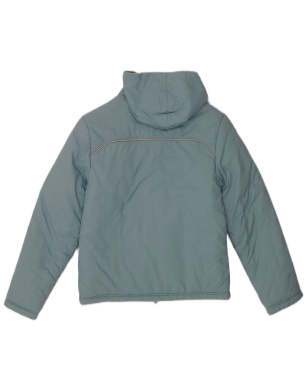 Nike Chaqueta acolchada reversible con capucha para mujer UK 6/8 XS Azul Nylon