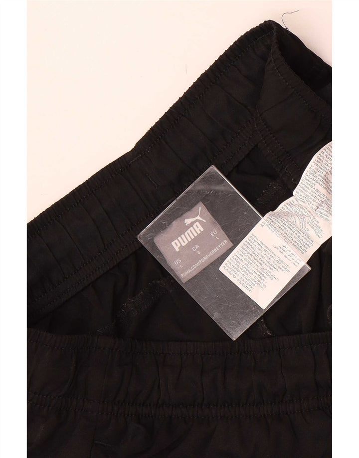 Puma - Pantalones cortos deportivos para hombre, talla grande, poliéster negro