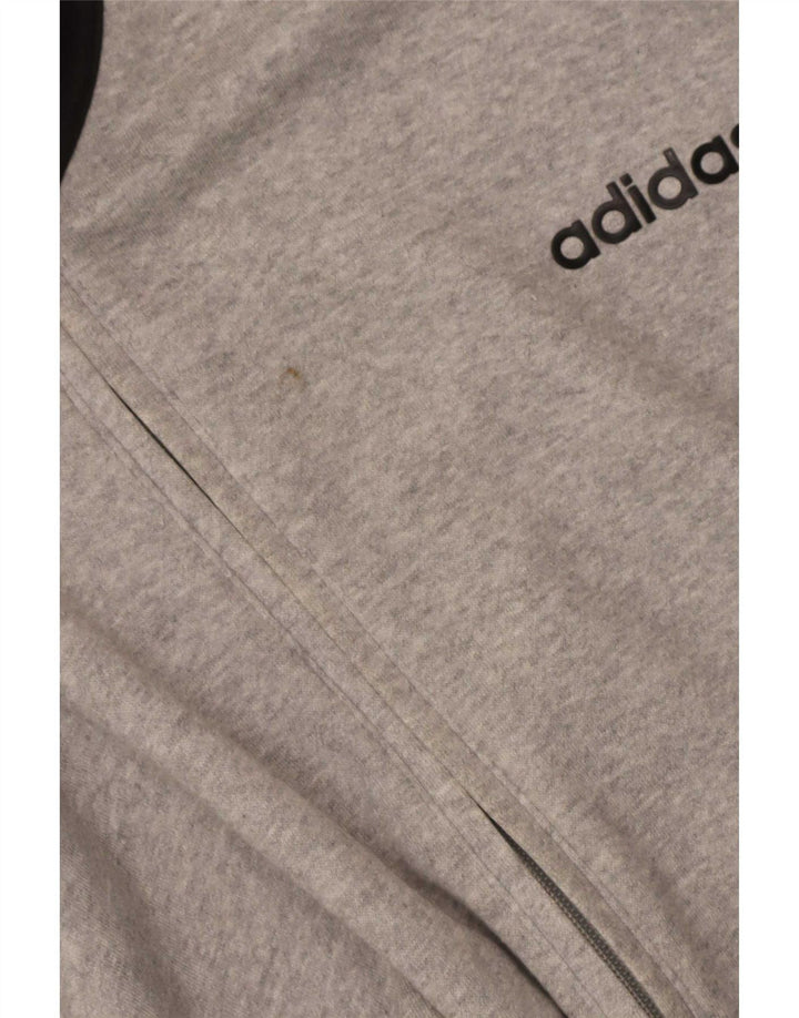 Adidas Hombre Chándal Top Chaqueta 2XL Gris Colorblock Algodón