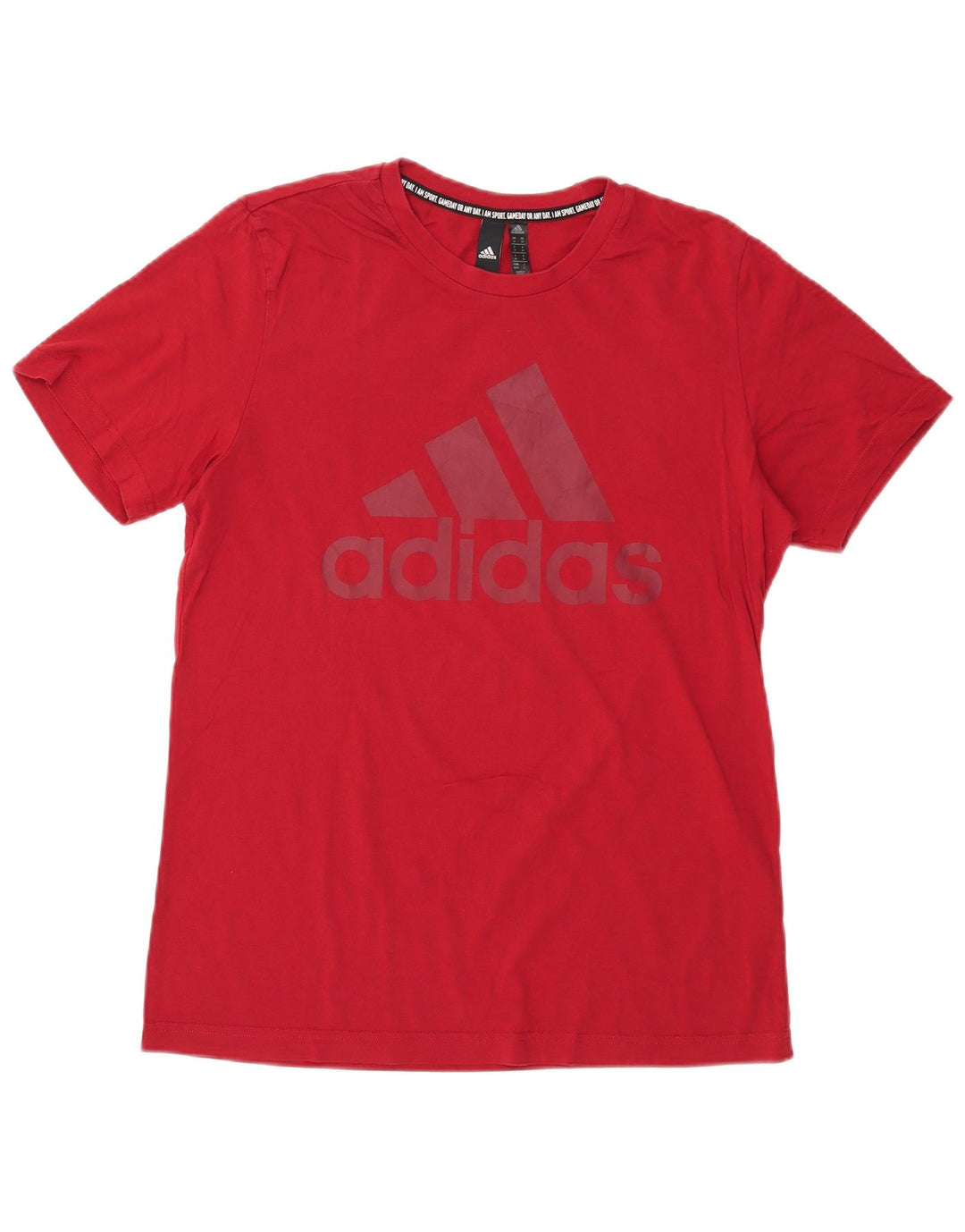 ADIDAS Camiseta gráfica para hombre Top Algodón rojo medio
