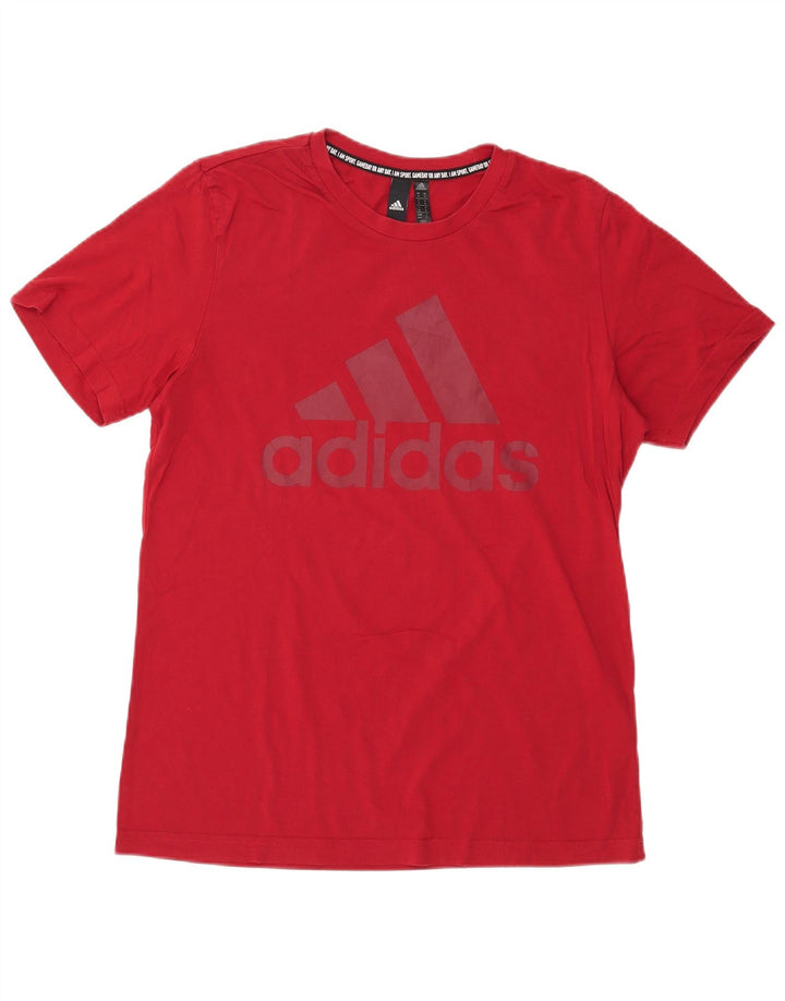 ADIDAS Camiseta gráfica para hombre Top Algodón rojo medio